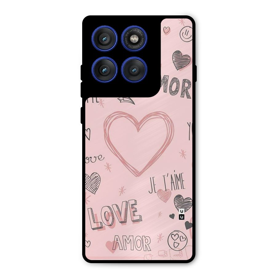 Love Amor Metal Back Case for Motorola Edge 60 Pro