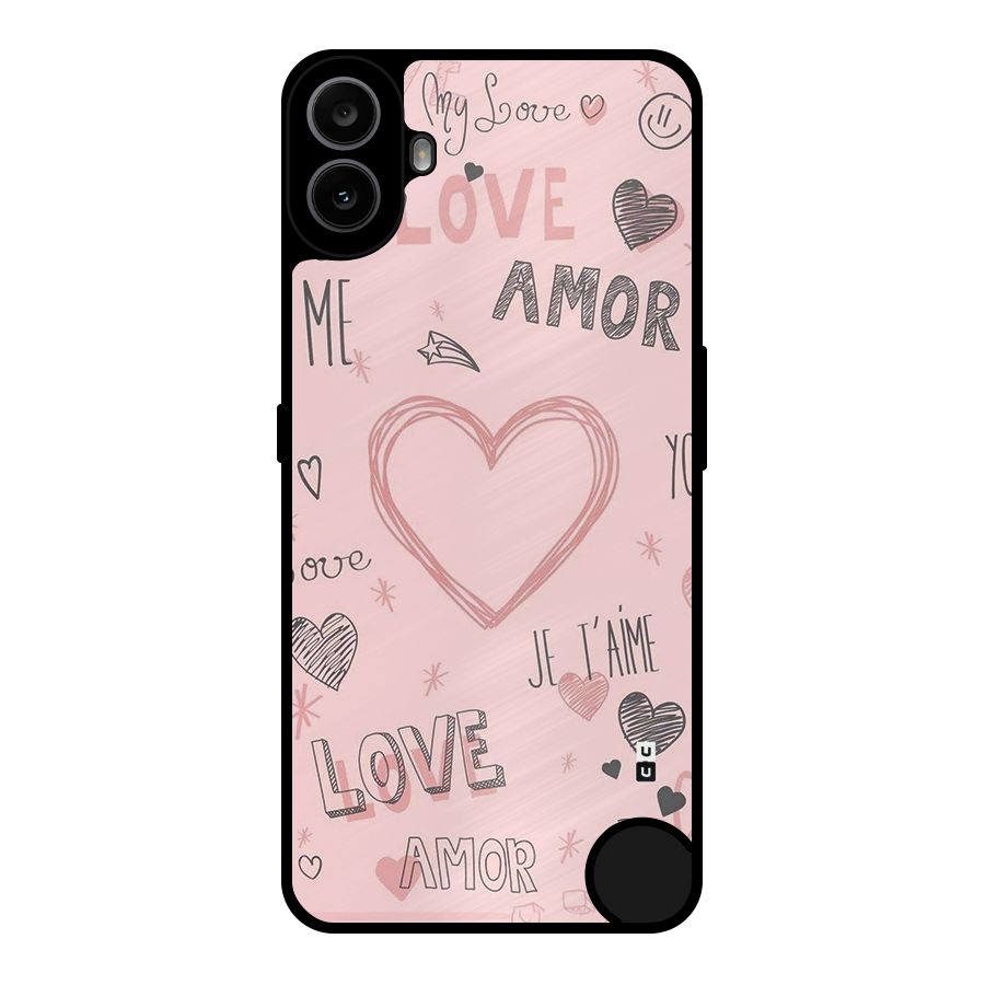 Love Amor Metal Back Case for Nothing CMF Phone 1