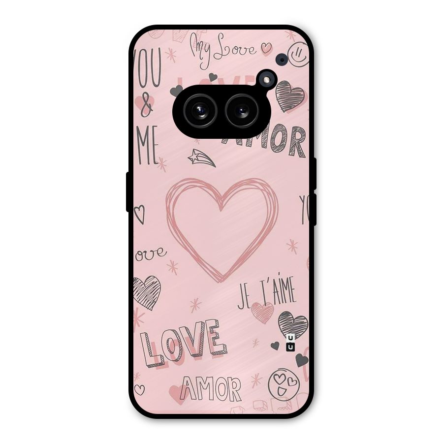 Love Amor Metal Back Case for Nothing Phone 2a Plus