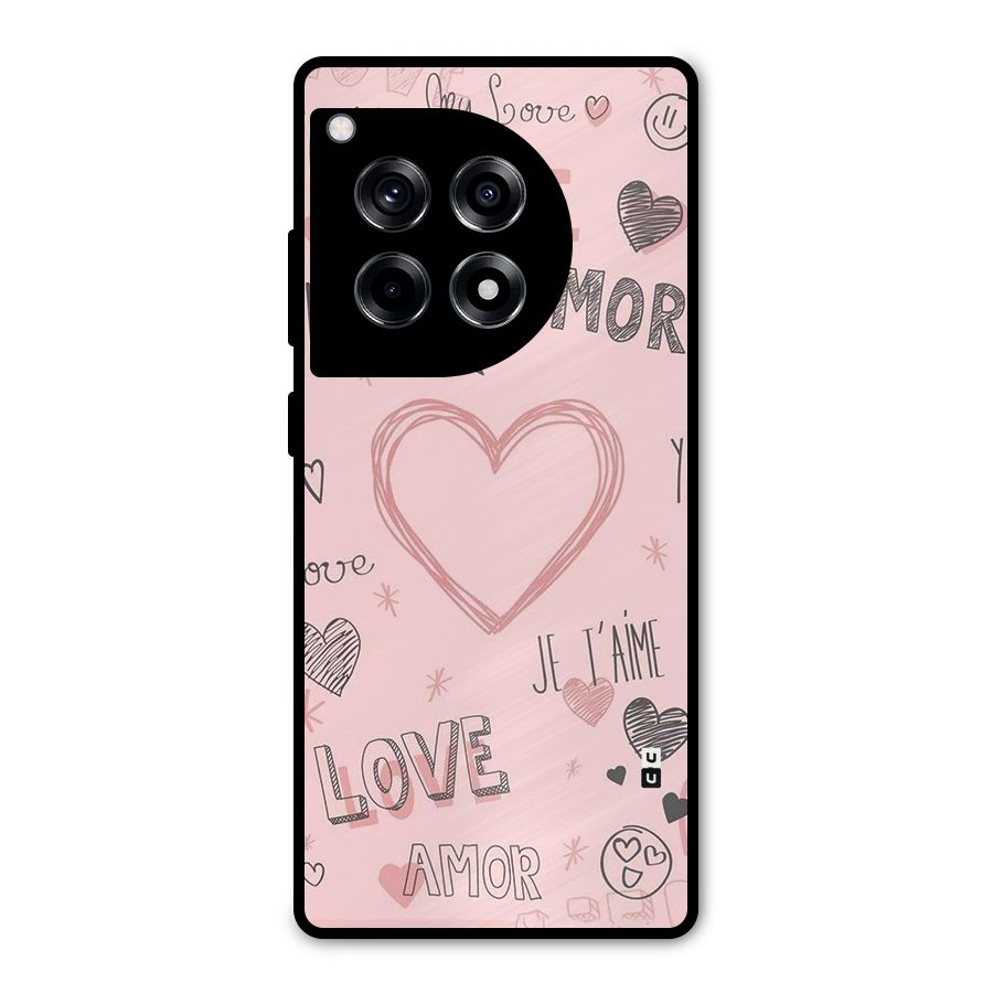 Love Amor Metal Back Case for OnePlus 12R