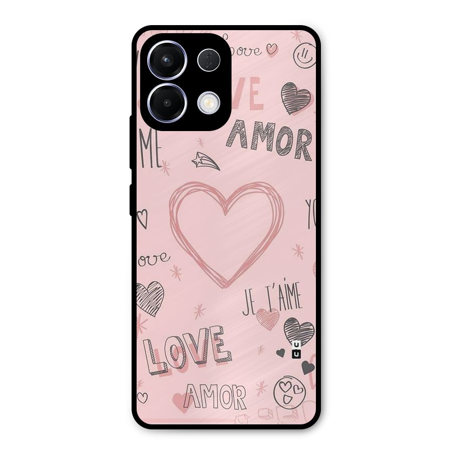Love Amor Metal Back Case for Oppo K13