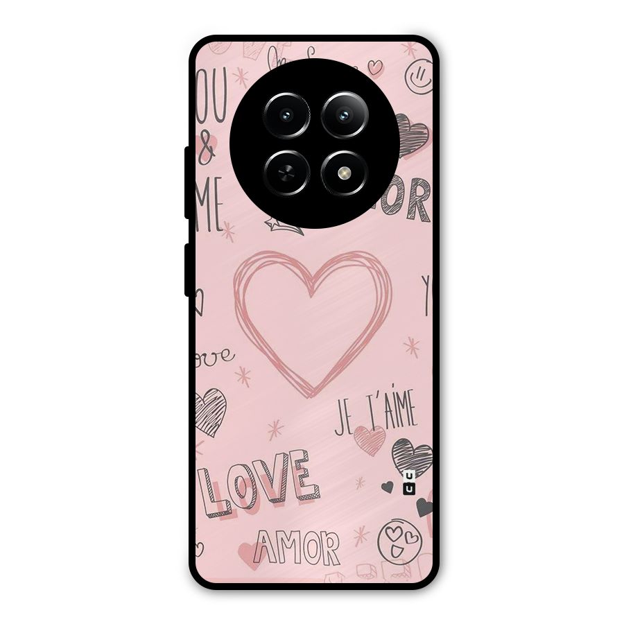 Love Amor Metal Back Case for Realme 13