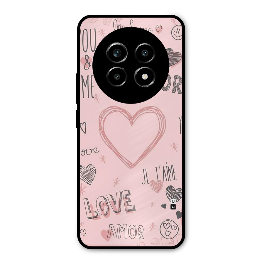 Love Amor Metal Back Case for Realme 13 Pro