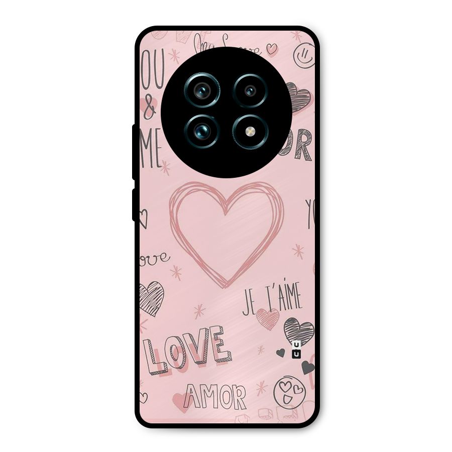 Love Amor Metal Back Case for Realme 13 Pro Plus