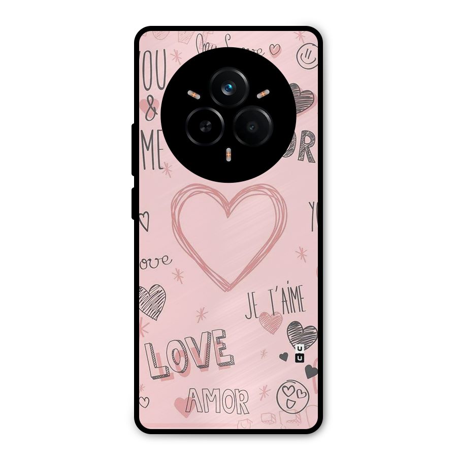 Love Amor Metal Back Case for Realme 14 Pro