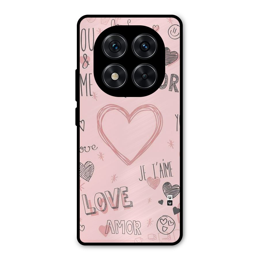 Love Amor Metal Back Case for Redmi Note 14 Pro 5G