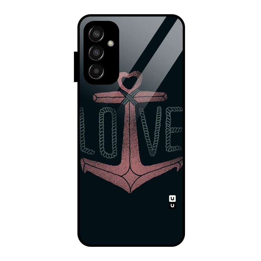 Love Anchor Form Glass Back Case for Galaxy F13