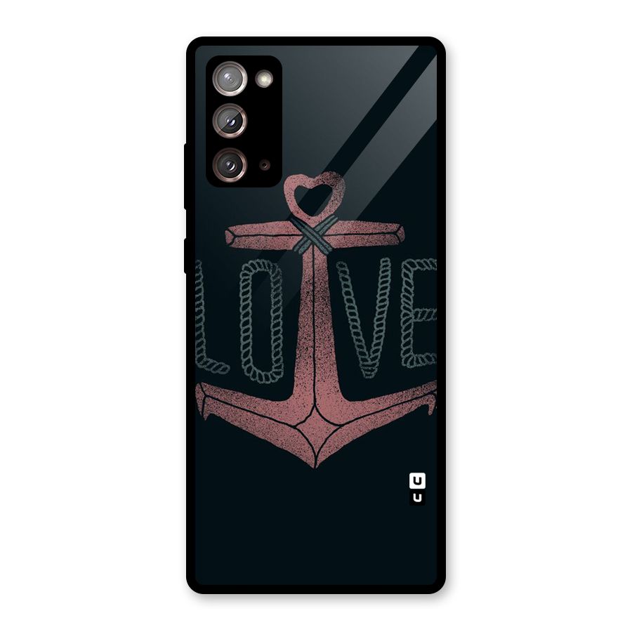 Love Anchor Form Glass Back Case for Galaxy Note 20