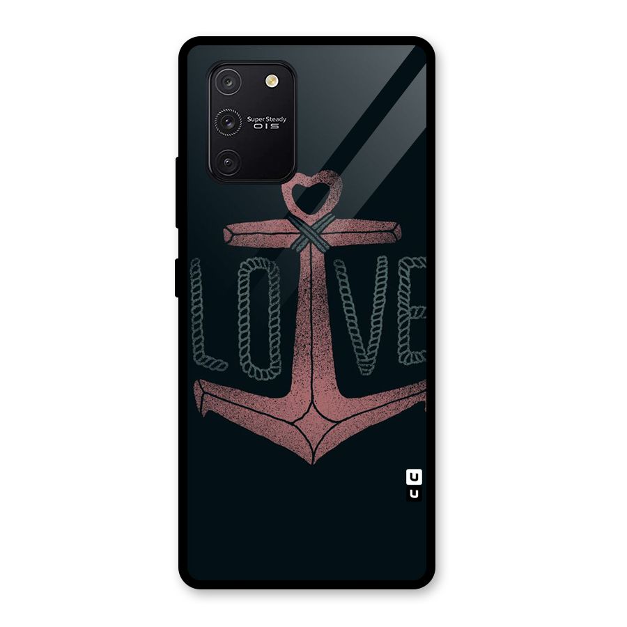 Love Anchor Form Glass Back Case for Galaxy S10 Lite