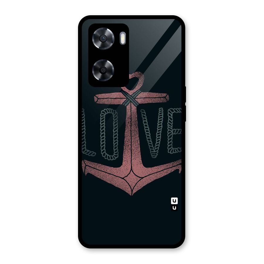 Love Anchor Form Glass Back Case for OnePlus Nord N20 SE