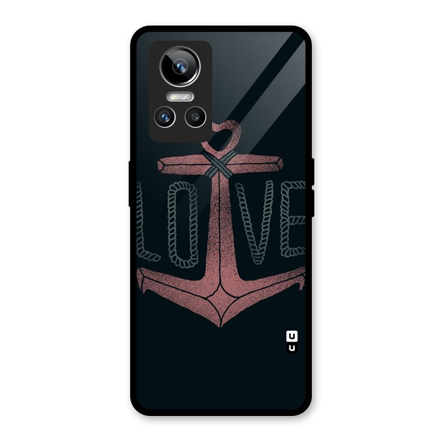 Love Anchor Form Glass Back Case for Realme GT Neo 3