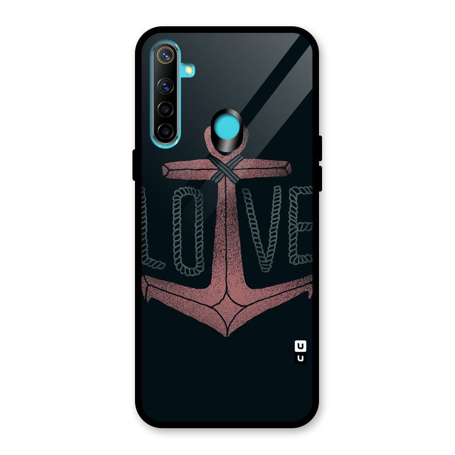 Love Anchor Form Glass Back Case for Realme Narzo 10