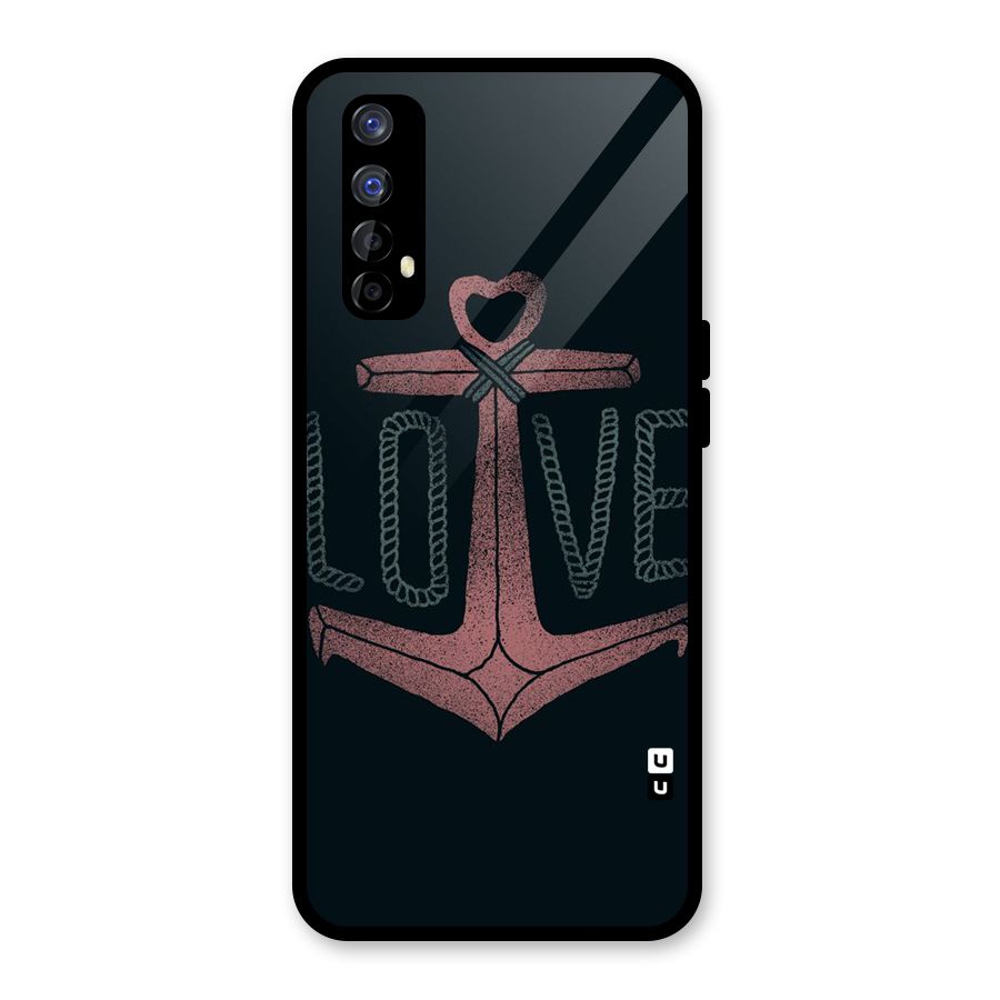 Love Anchor Form Glass Back Case for Realme Narzo 20 Pro