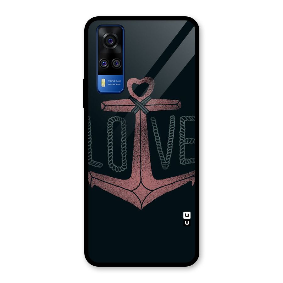 Love Anchor Form Glass Back Case for Vivo Y31