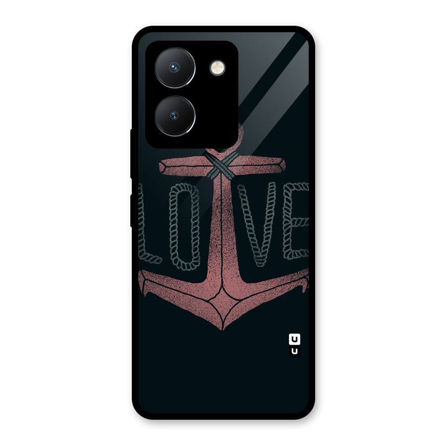 Love Anchor Form Glass Back Case for Vivo Y36