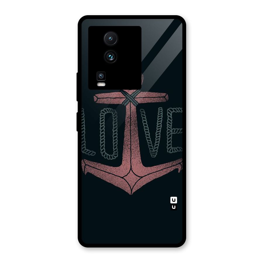 Love Anchor Form Glass Back Case for Vivo iQOO Neo 7 Pro