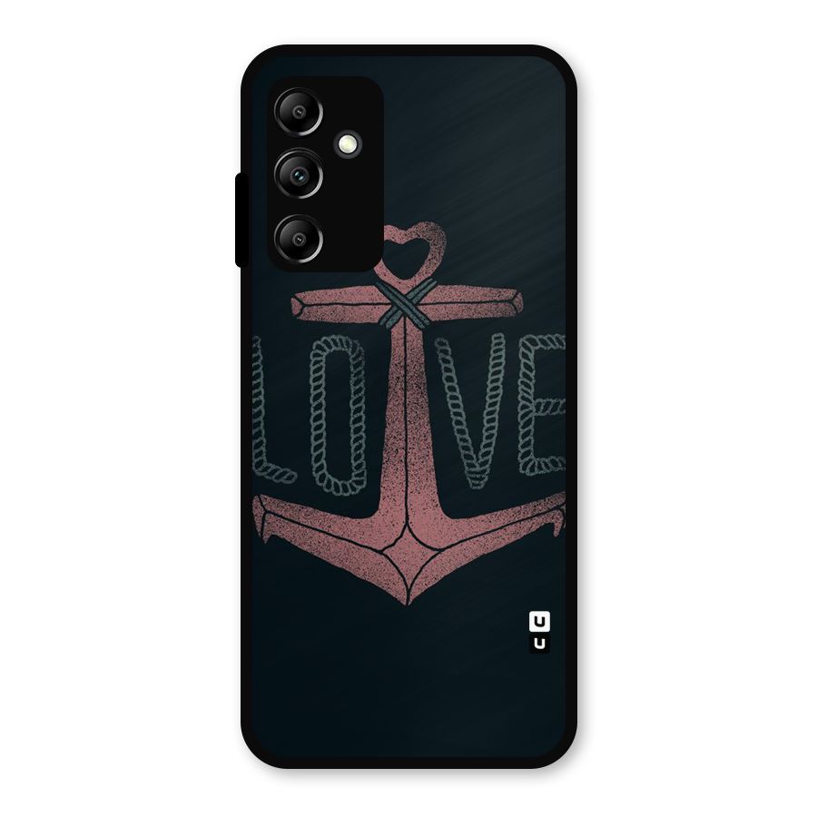 Love Anchor Form Metal Back Case for Galaxy A14 5G
