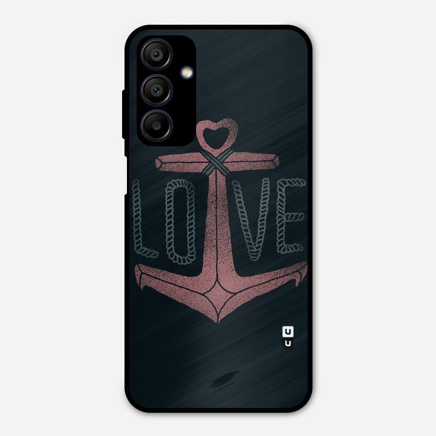 Love Anchor Form Metal Back Case for Galaxy A15 5G