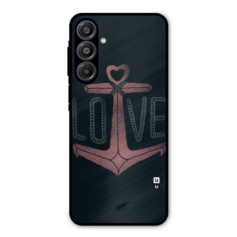 Love Anchor Form Metal Back Case for Galaxy A16 5G