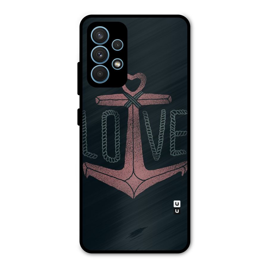 Love Anchor Form Metal Back Case for Galaxy A32