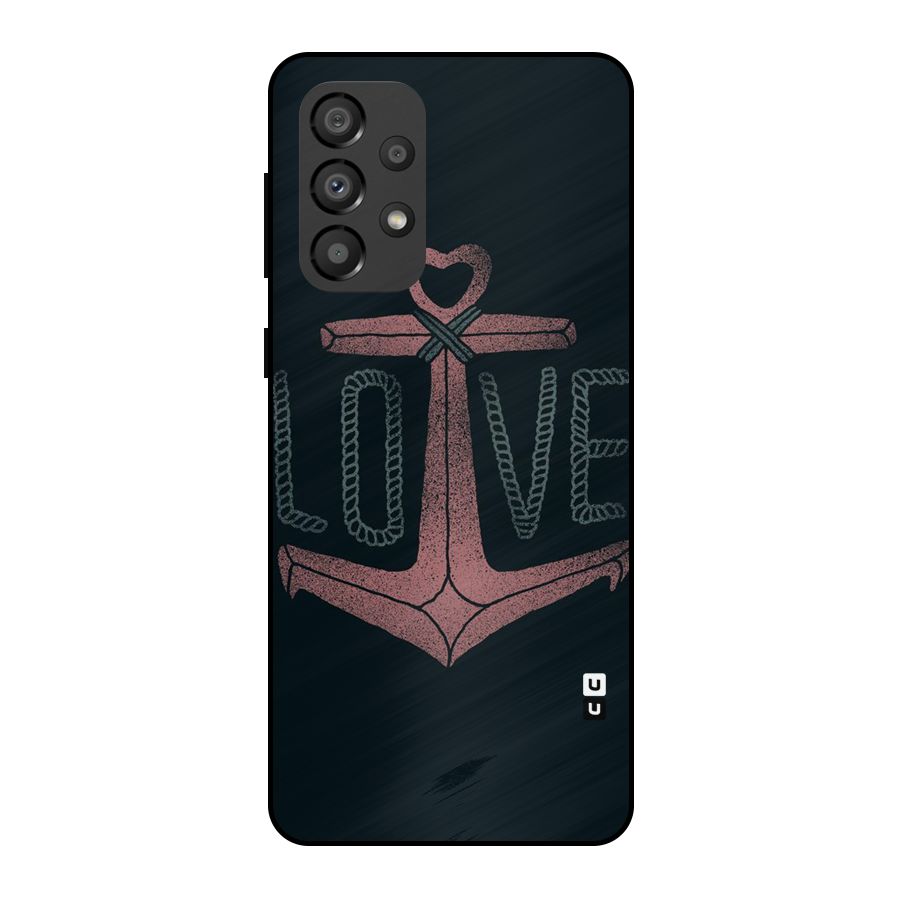 Love Anchor Form Metal Back Case for Galaxy A33 5G