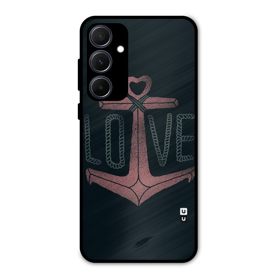 Love Anchor Form Metal Back Case for Galaxy A35