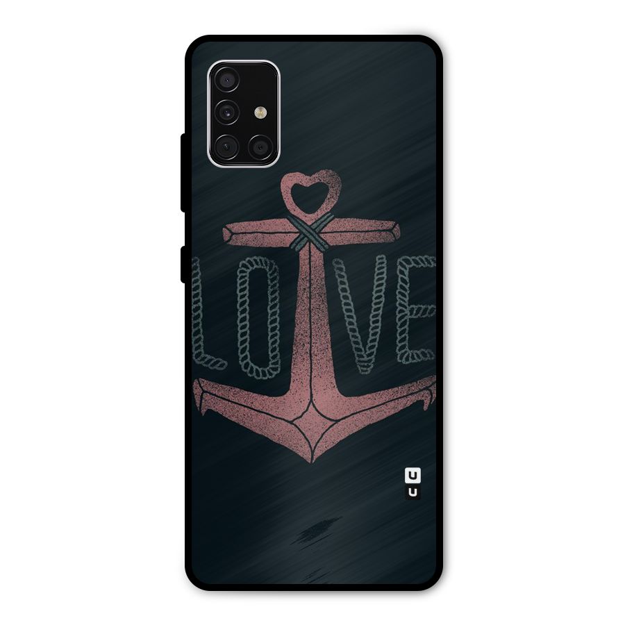Love Anchor Form Metal Back Case for Galaxy A51