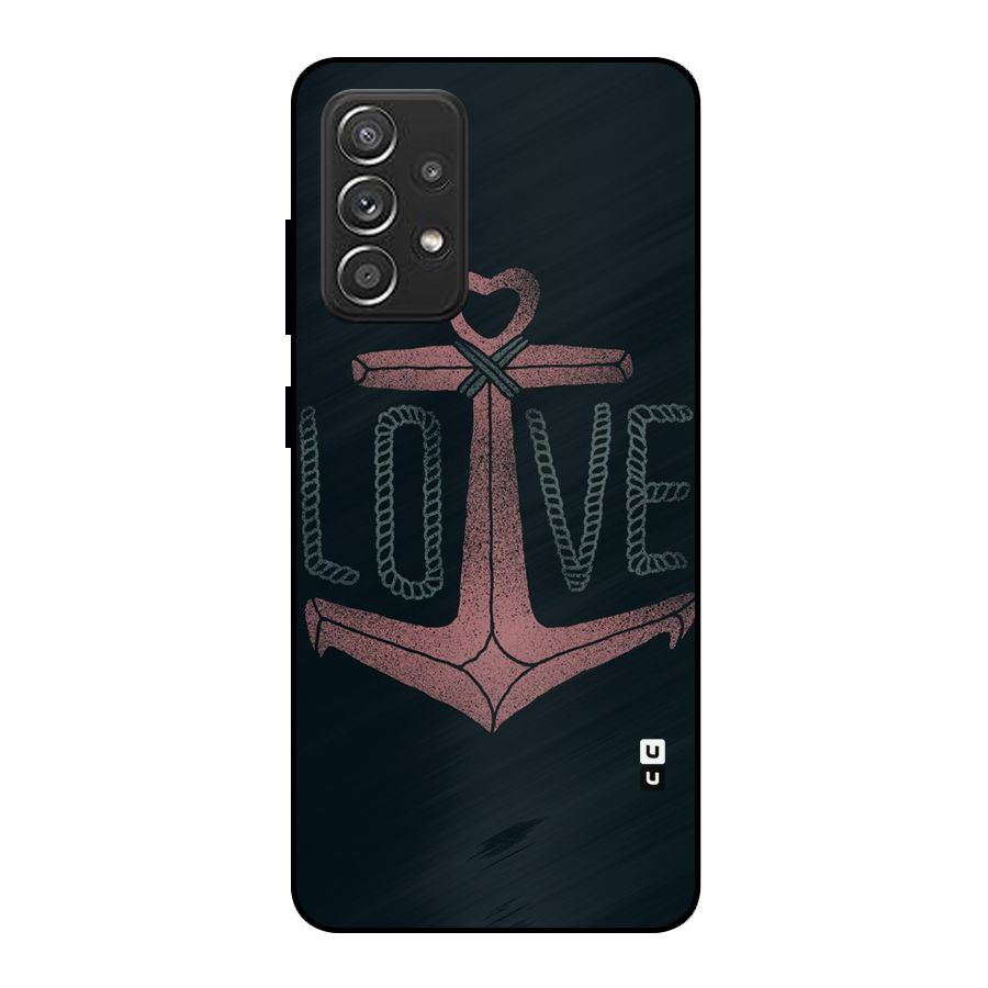 Love Anchor Form Metal Back Case for Galaxy A52s 5G