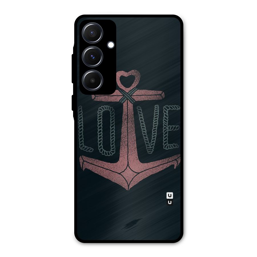 Love Anchor Form Metal Back Case for Galaxy A55