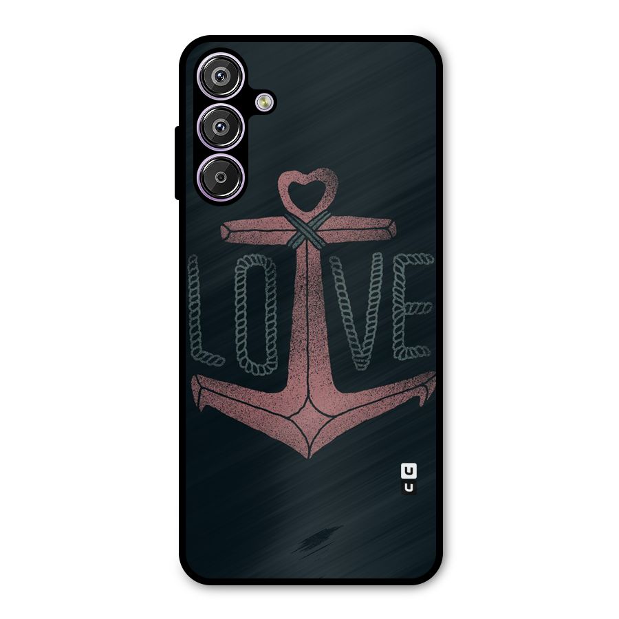 Love Anchor Form Metal Back Case for Galaxy F15