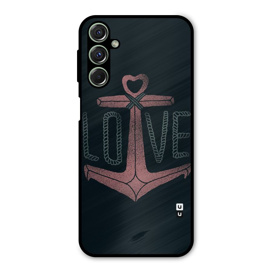 Love Anchor Form Metal Back Case for Galaxy F34