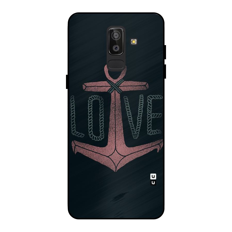 Love Anchor Form Metal Back Case for Galaxy J8