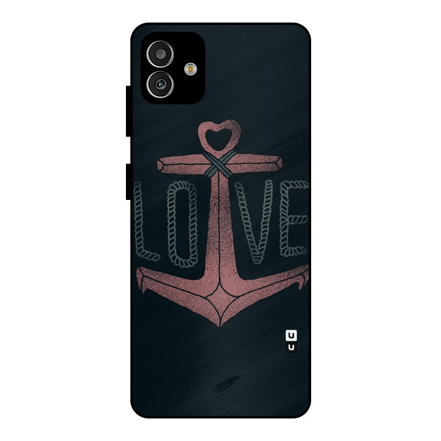 Love Anchor Form Metal Back Case for Galaxy M13 5G