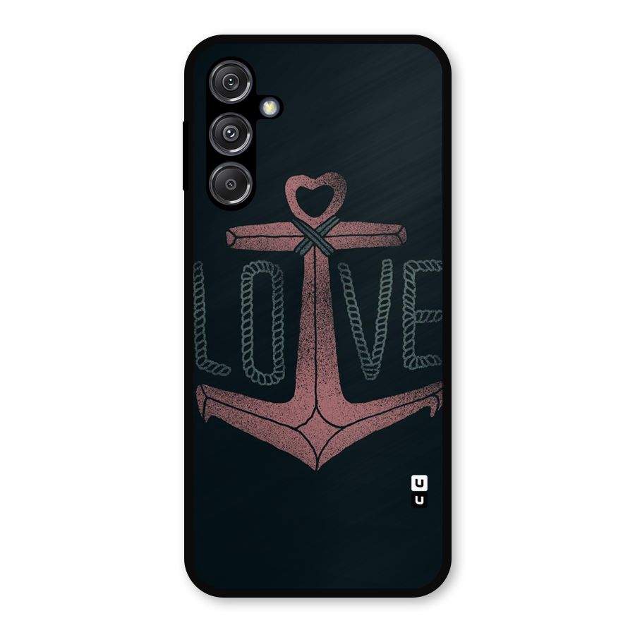 Love Anchor Form Metal Back Case for Galaxy M34 5G
