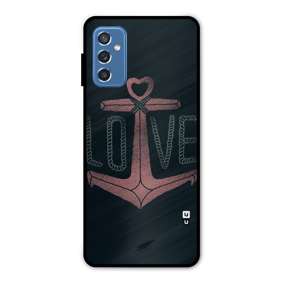 Love Anchor Form Metal Back Case for Galaxy M52 5G