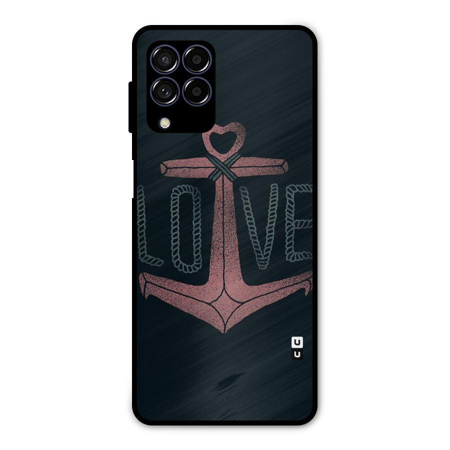Love Anchor Form Metal Back Case for Galaxy M53 5G
