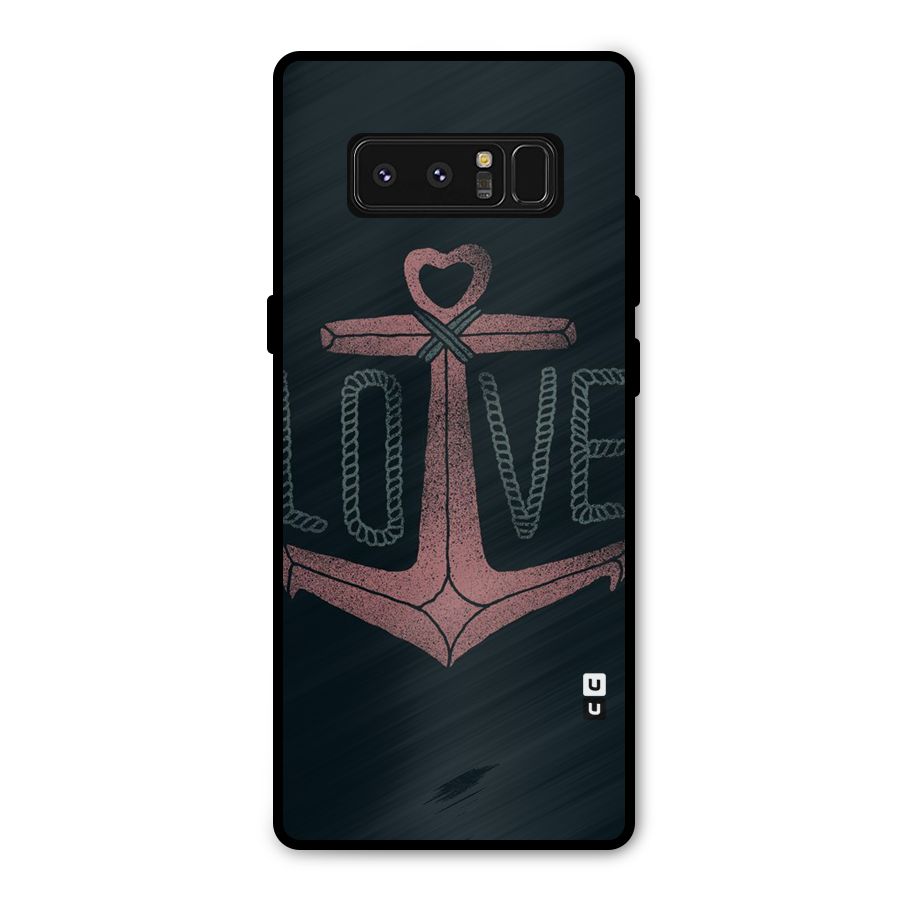 Love Anchor Form Metal Back Case for Galaxy Note 8