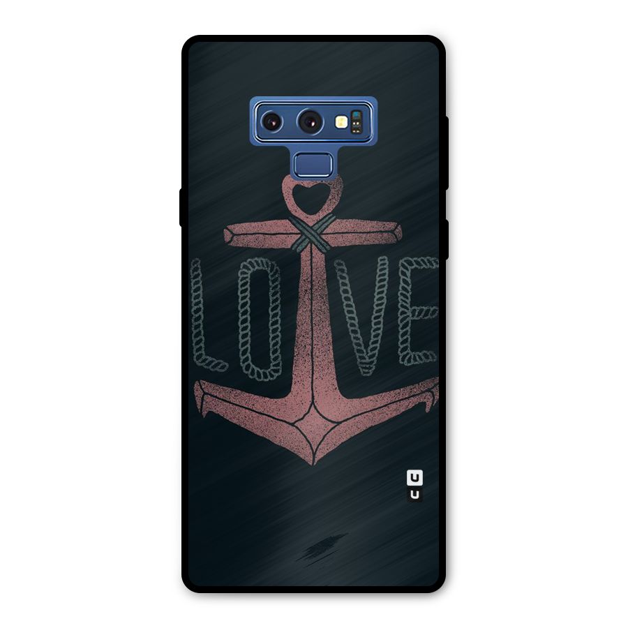Love Anchor Form Metal Back Case for Galaxy Note 9