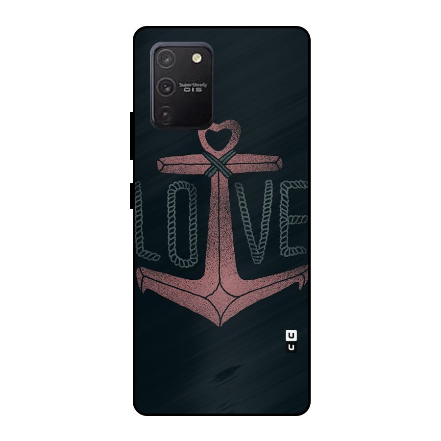 Love Anchor Form Metal Back Case for Galaxy S10 Lite