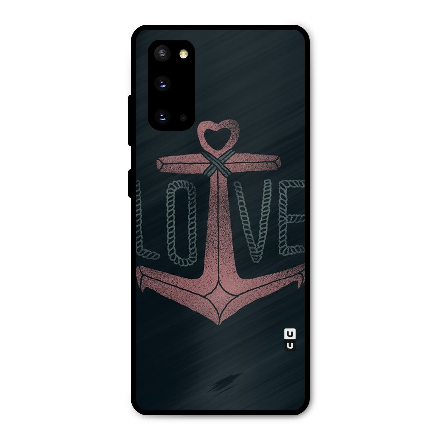 Love Anchor Form Metal Back Case for Galaxy S20