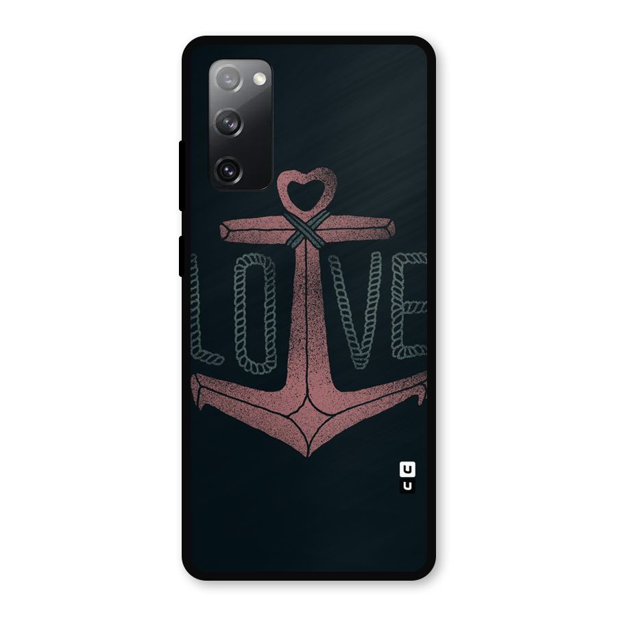 Love Anchor Form Metal Back Case for Galaxy S20 FE 5G