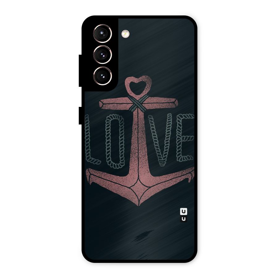 Love Anchor Form Metal Back Case for Galaxy S21 5G