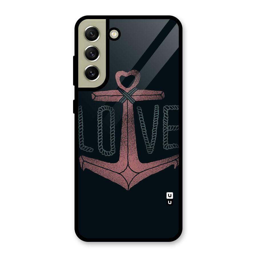 Love Anchor Form Metal Back Case for Galaxy S21 FE 5G (2023)
