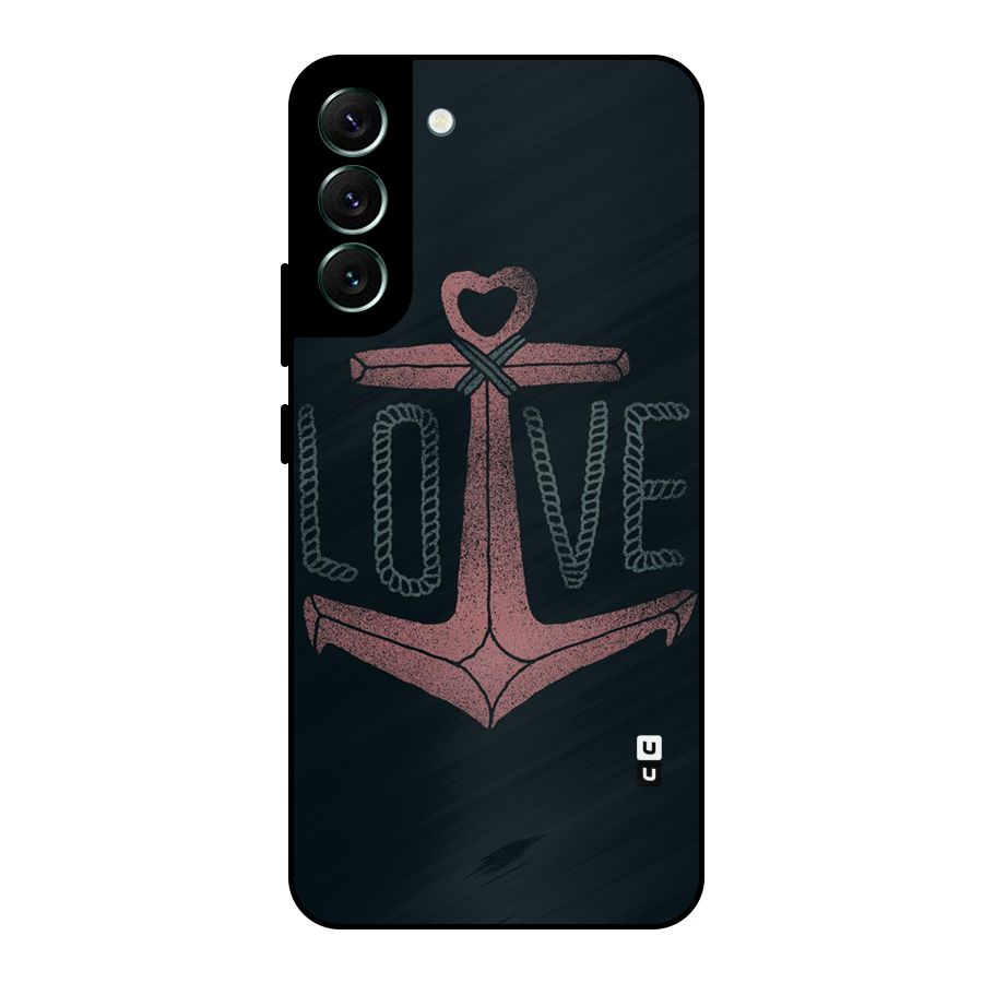 Love Anchor Form Metal Back Case for Galaxy S22 Plus 5G