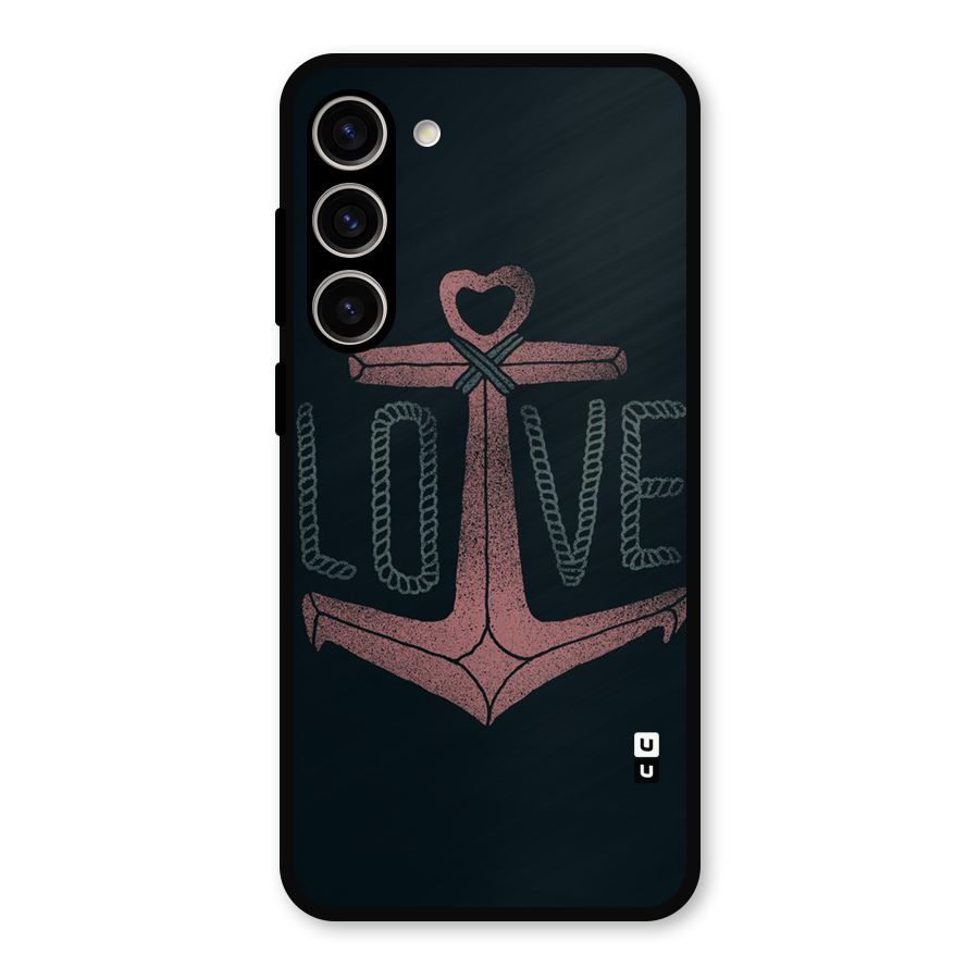 Love Anchor Form Metal Back Case for Galaxy S23 Plus