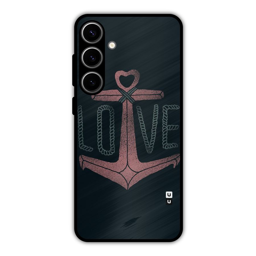 Love Anchor Form Metal Back Case for Galaxy S24 Plus