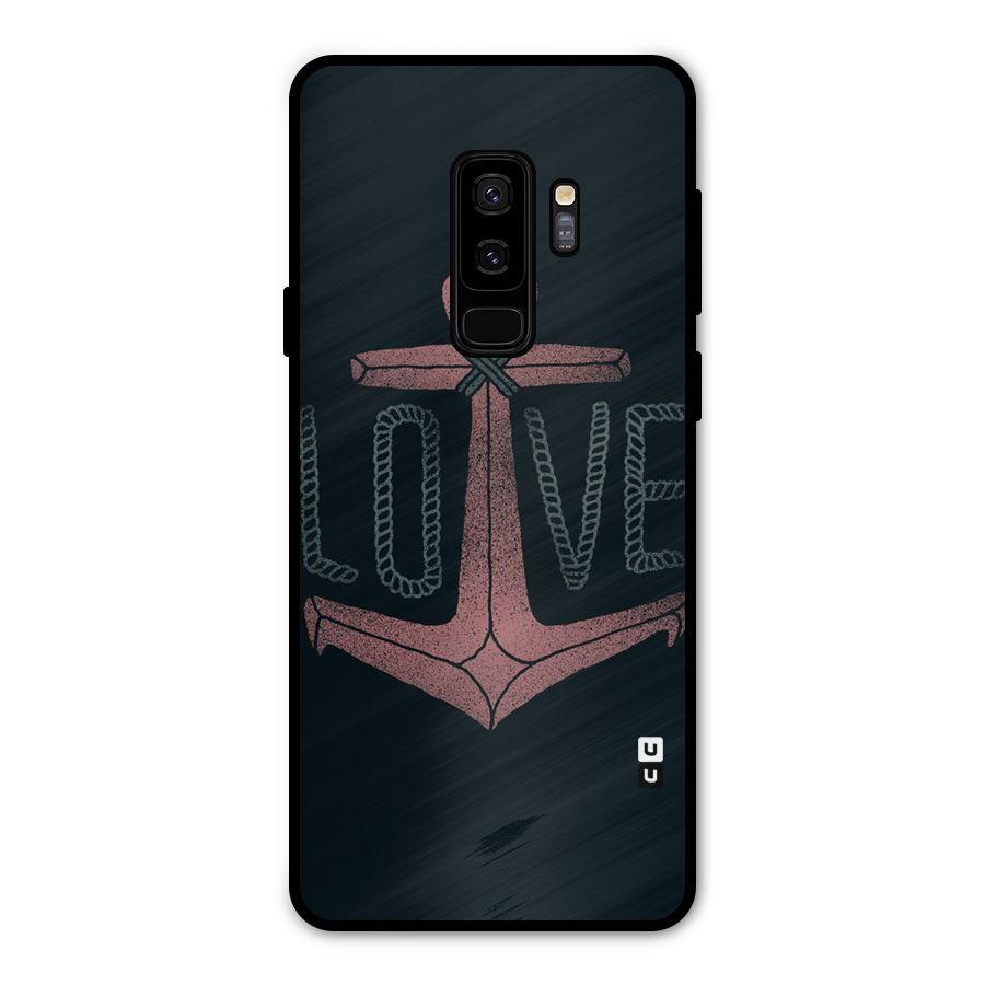 Love Anchor Form Metal Back Case for Galaxy S9 Plus