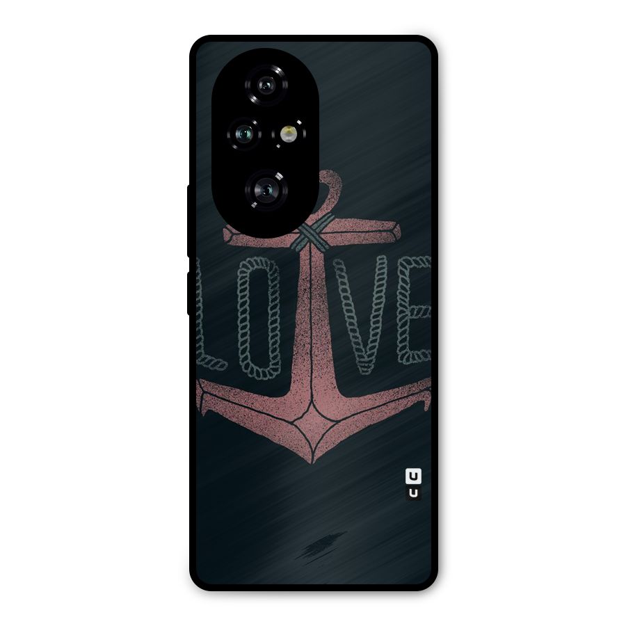 Love Anchor Form Metal Back Case for Honor 200 Pro
