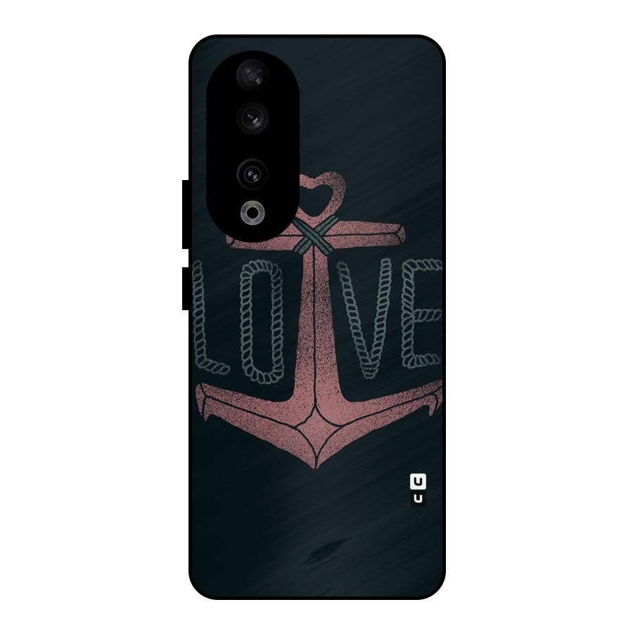 Love Anchor Form Metal Back Case for Honor 90