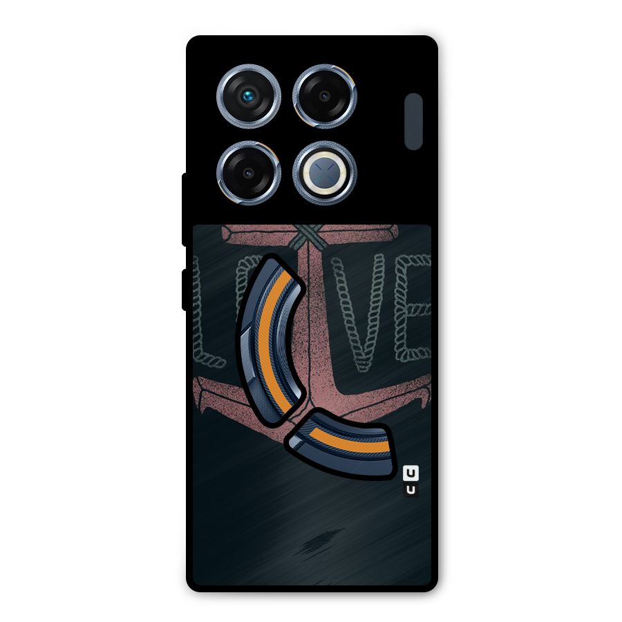 Love Anchor Form Metal Back Case for Infinix GT 20 Pro